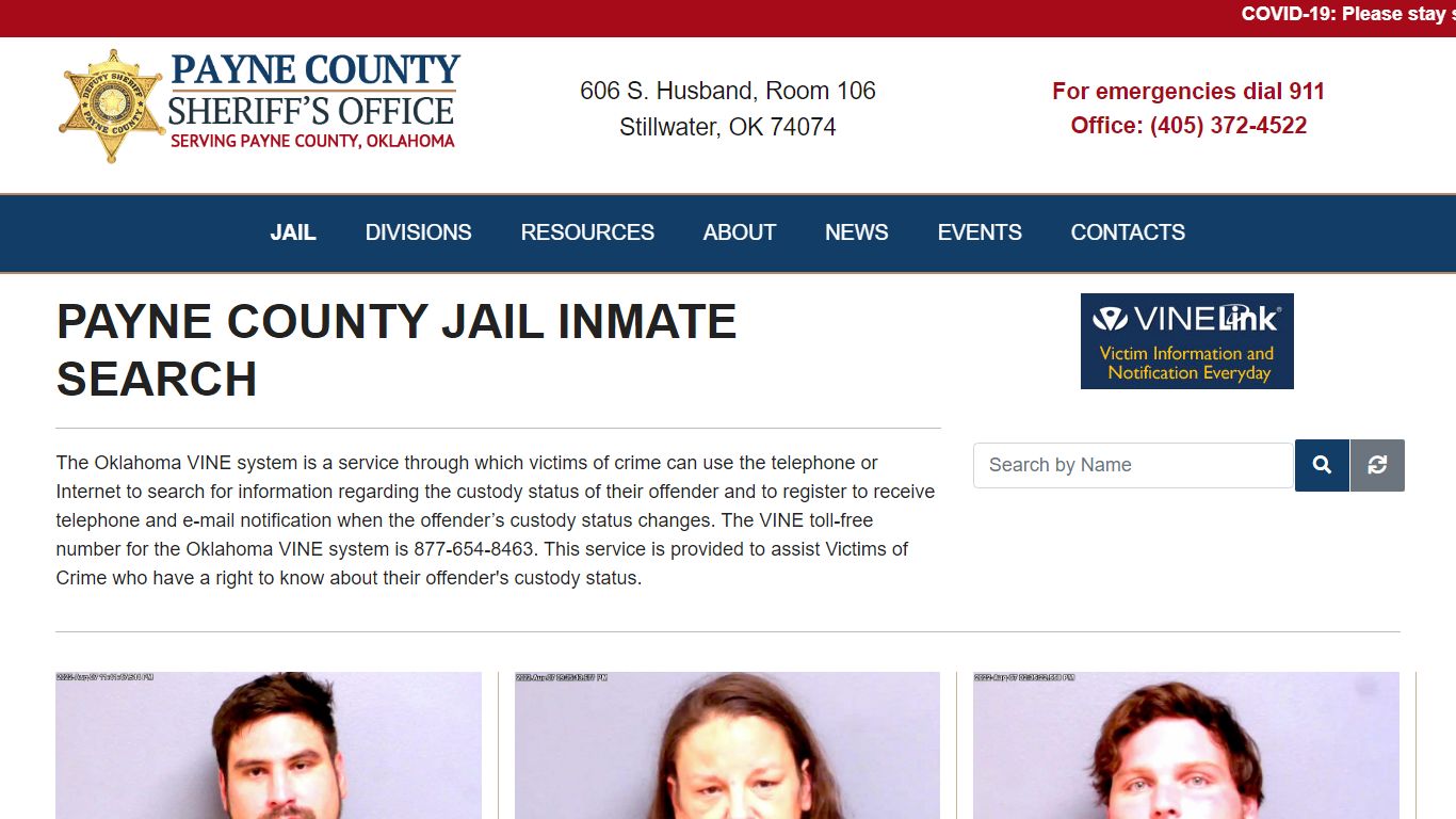 Inmate Search - Payne County Jail