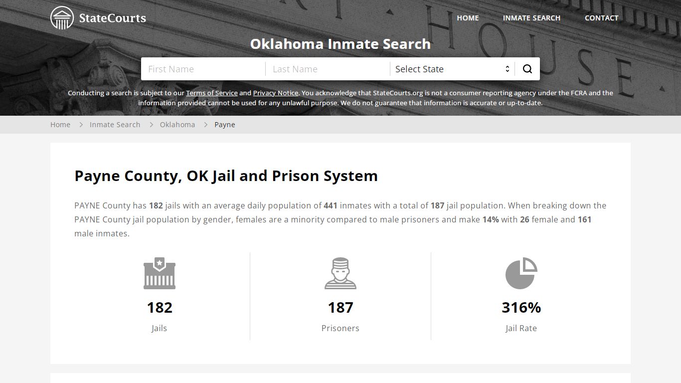 Payne County, OK Inmate Search - StateCourts