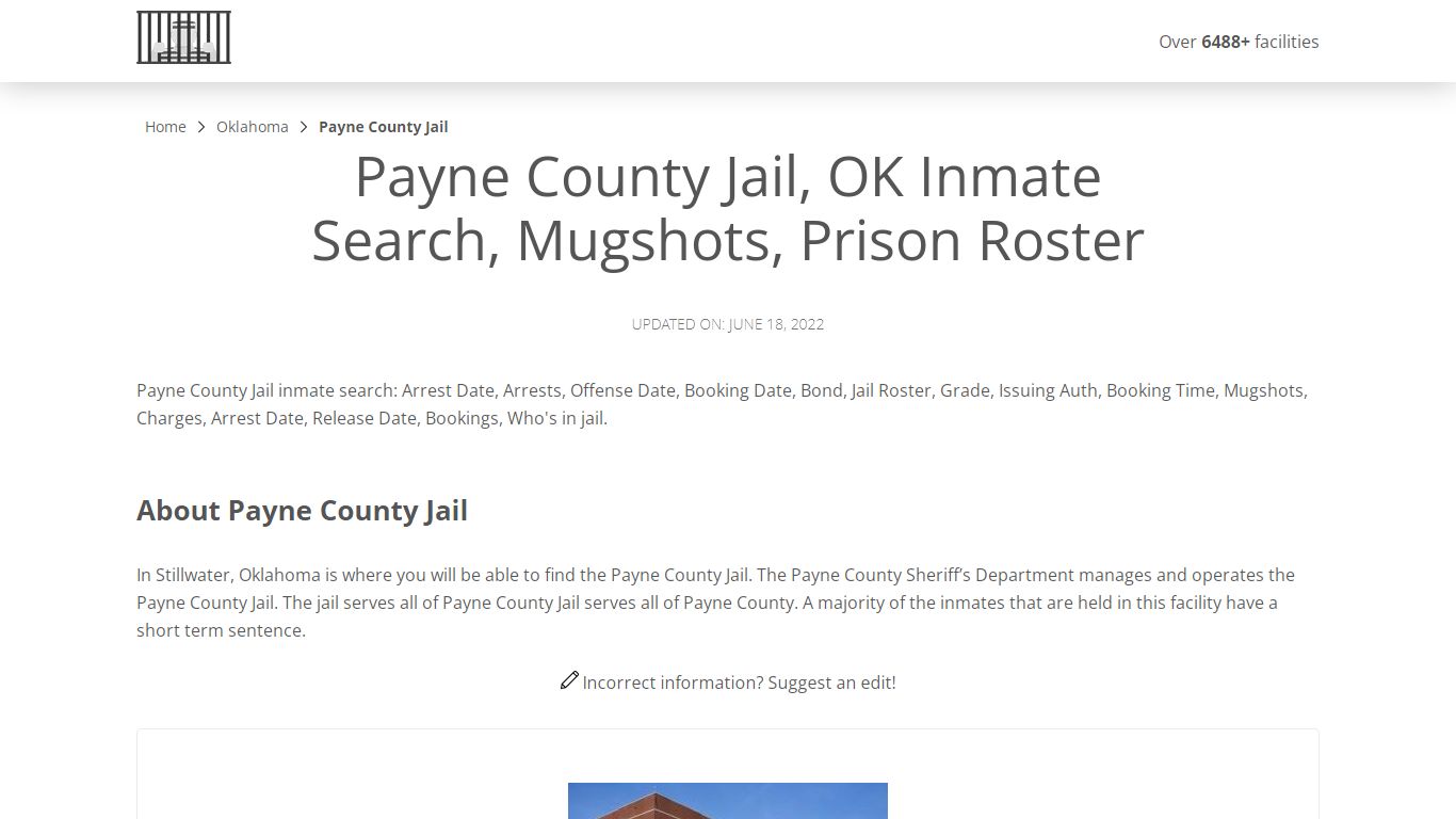 Payne County Jail, OK Inmate Search, Mugshots, Prison ...