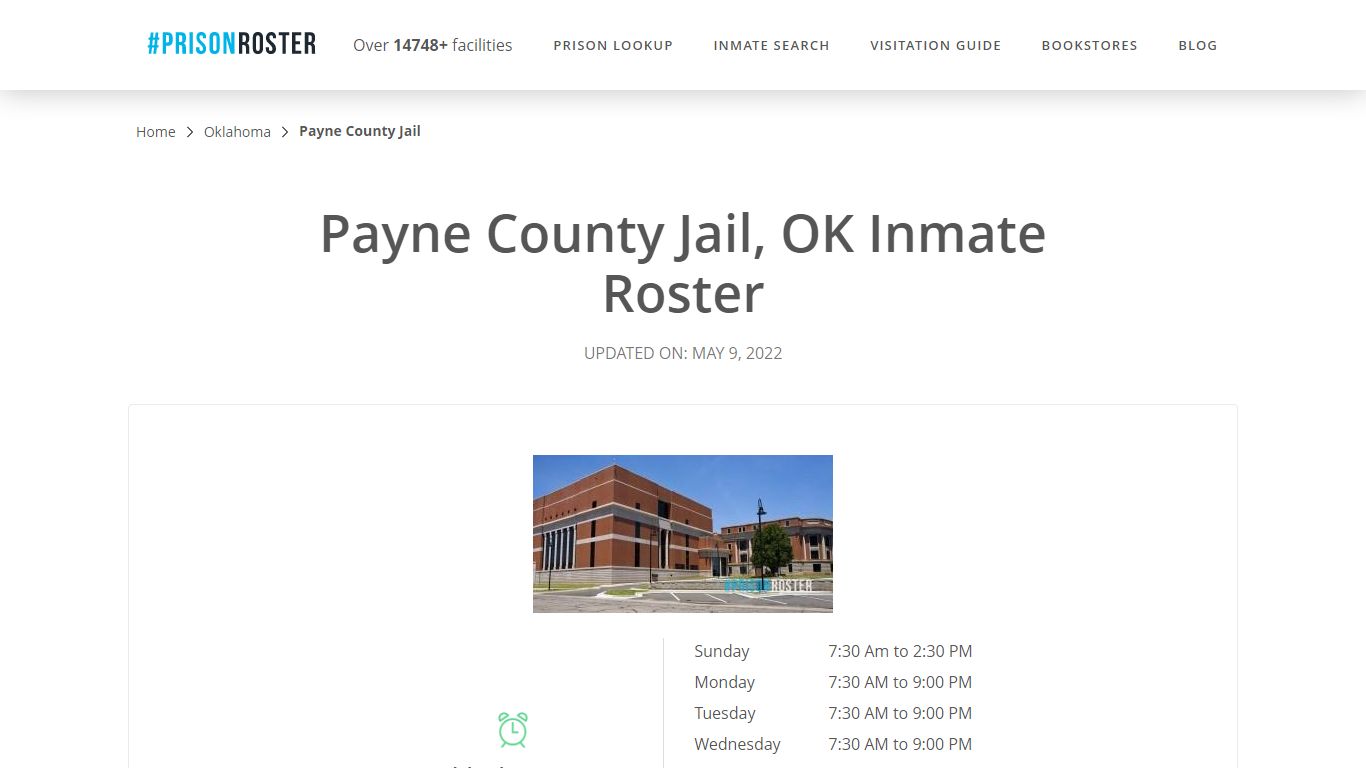 Payne County Jail, OK Inmate Roster